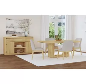 Camelot Natural Rectangular Dining Room Set