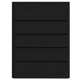 Camelot Black 5 Drawer Chest
