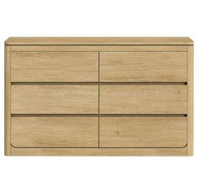 Camelot Natural 6 Drawer Dresser