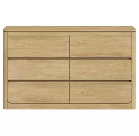Camelot Natural 6 Drawer Dresser