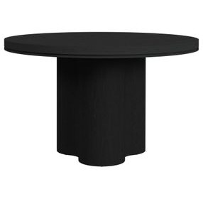 Camelot Black 48" Round Dining Table