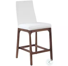 Rosario White And Walnut Counter Height Stool
