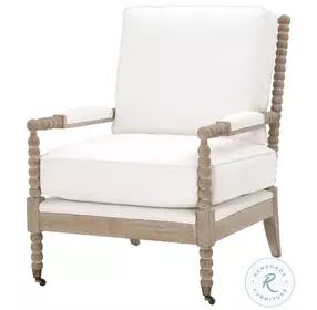 Rouleau LiveSmart Peyton Pearl Performance Fabric Club Chair