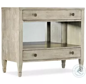 Tranquility 2 Silver Gemme Two Drawer Nightstand