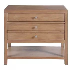 Retreat Sand Dune 2 Drawer Open Saugatuck Nightstand with USB Charging