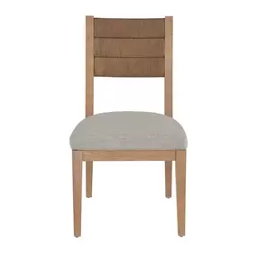 Griffith Park Beige Upholstered Cord Back Side Chair Set of 2