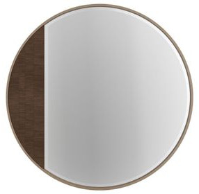 Verge Handcrafted Walnut Round Mirror