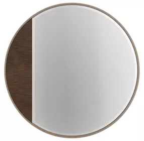 Verge Handcrafted Walnut Round Mirror