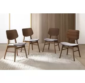 Oscar Dark Gray Upholstered Dining Chair Set of 4
