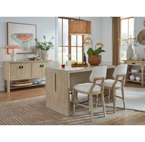 Sunset Cove Sanibel Brown Rectangular Counter Height Table Set