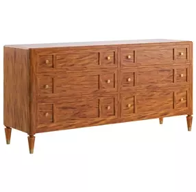 Boulevard Brown 6 Drawer Double Dresser