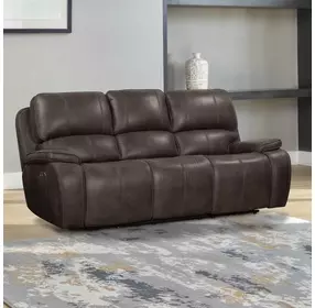 Brookings Charcoal 88" Power Recliner Sofa with USB Charging