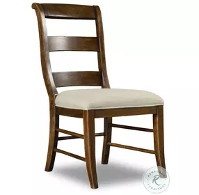 Archivist Dark Wood Ladder Back Side Chair Set of 2