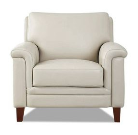 Wendover Vanilla Leather Upholstered Accent Chair