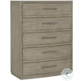 Linville Falls Soft Smoked Gray Pisgah Five Drawer Chest