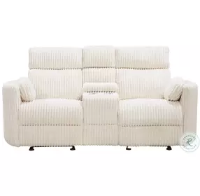 Arc Mega Ivory Glider Power Reclining Console Loveseat