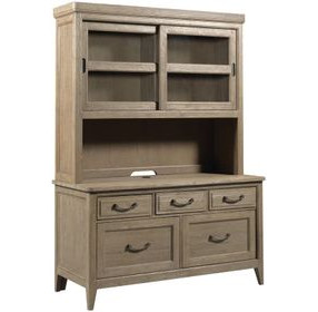 Urban Cottage Barlow Light Stain 55" Credenza and Hutch