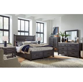 Plum Creek Ravenwood Black Storage Panel Bedroom Set