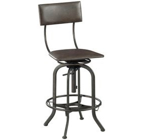 Hidden Treasures Rocco Brown Adjustable Barstool