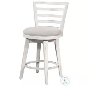 Meadowbrook Whitewash Swivel Counter Height Stool