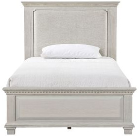 Silver Sands Gray Full Upholstered Panel Bed