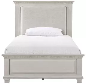 Silver Sands Gray Full Upholstered Panel Bed
