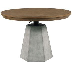 Olmsted Medium Stain Adjustable Height Round Dining Table