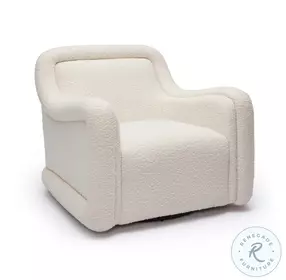 Charli Cream Boucle Swivel Chair