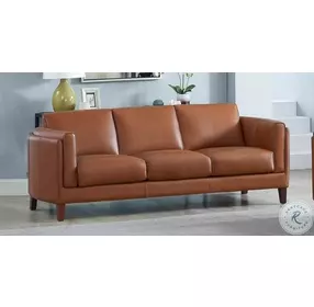Kona Nutmeg Top Grain Leather Sofa
