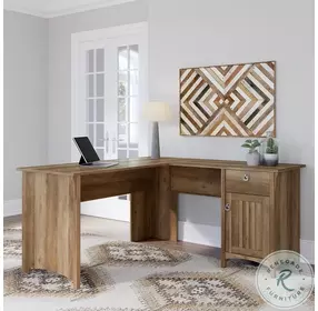 Salinas Reclaimed Pine 60" L Shaped Home Office Set