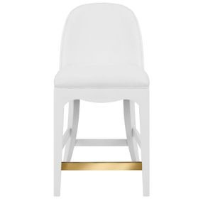 Sadie White Performance Fabric Counter Height Stool