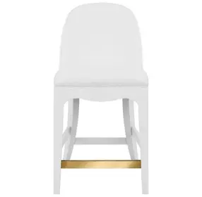 Sadie White Performance Fabric Counter Height Stool