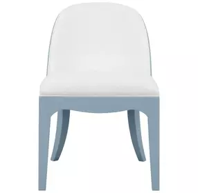 Sadie White and Blue Performance Fabric Dining Chair