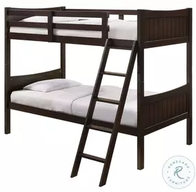 Santino Espresso Twin Over Twin Bunk Bed