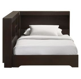 Santino Espresso Twin Bookcase Platform Bed