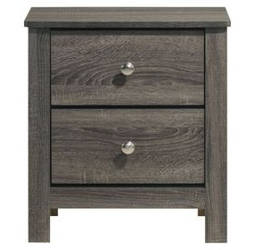 Santino Gray 2 Drawer Nightstand