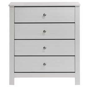 Santino White 4 Drawer Chest