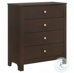 Santino Espresso 4 Drawer Youth Chest