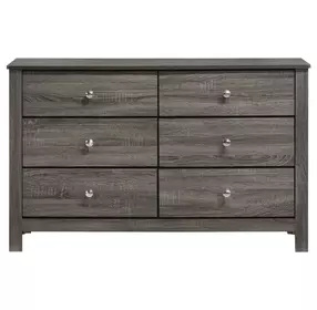 Santino Gray 6 Drawer Dresser