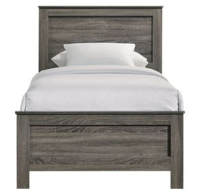 Santino Gray Twin Panel Bed