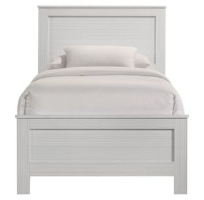 Santino White Twin Panel Bed