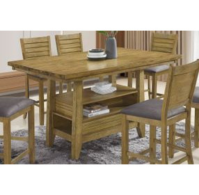 San Antonio Antique Brown 60" Rectangular Counter Height Dining Table
