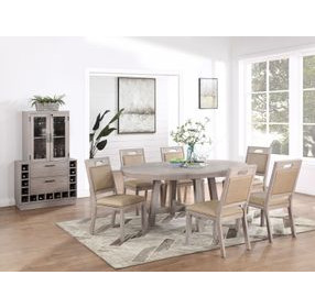 Sand Barrens Brown Round Extendable Dining Room Set