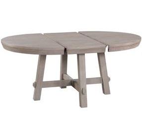Sand Barrens Brown 66" Round Extendable Dining Table