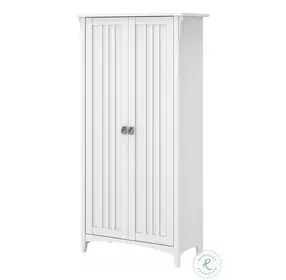 Salinas Pure White Door Tall Storage Cabinet