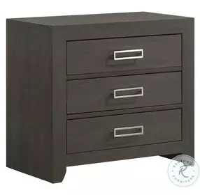 Roma Sasha Gray 3 Drawer Nightstand