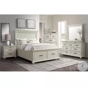 Brooks White Platform Storage Bedroom Set