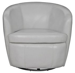 Barolo Steamboat Ice Italian Leather Swivel Club Chair