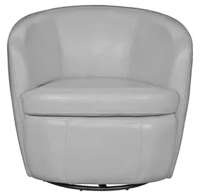 Barolo Steamboat Ice Italian Leather Swivel Club Chair