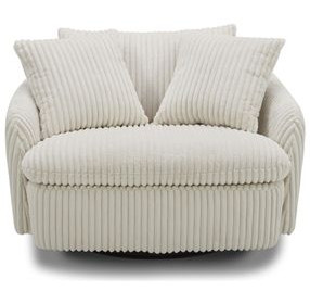Boomer Mega Ivory Large Swivel Chair